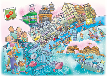 江の島帖（神奈川県藤沢市江の島）<br>いけのよしこ（イラストレーター）