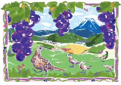 倉科帖（山梨県山梨市牧丘町倉科）<br>高田美果（イラストレーター）