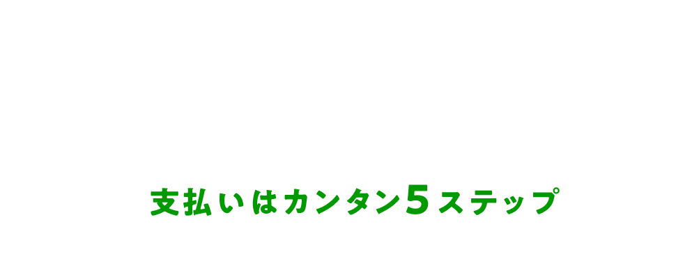 支払いはカンタン5ステップ