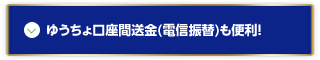 ゆうちょ口座間送金(電信振替)も便利!