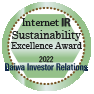 logo of Daiwa Investor Relations 2022 Internet IR Sustainability Category Excellence Award
