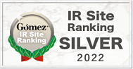 logo of Gomez IR Site Ranking 2022 Silver Prize