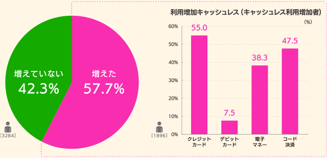 利用増加キャッシュレス(キャッシュレス利用増加者)図