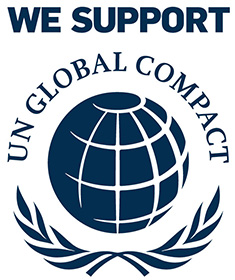 ロゴ：United Nations Global Compact