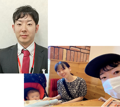 尾川亮太課長代理とご家族の写真